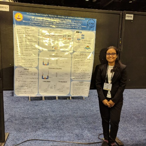 Sundari Elango presenting research at academic conference